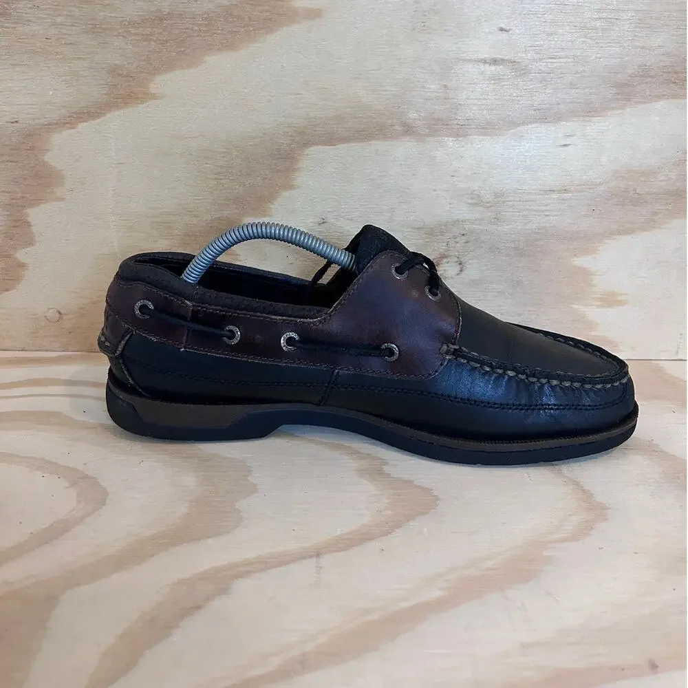 Sperry Top Sider -Lace Up Comfort -Boat Shoes -Brown/Black -Men's -10M -STS10380